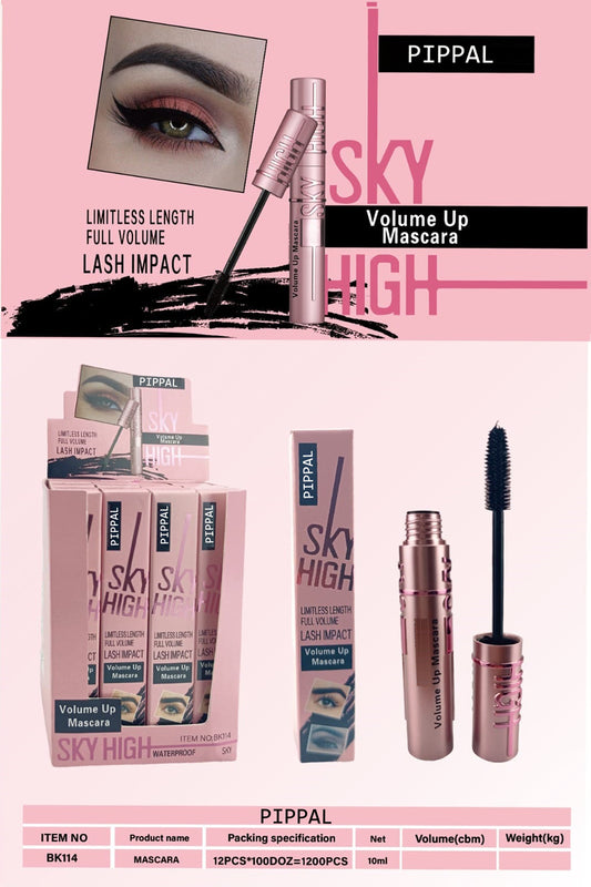 Pippal Sky High Mascara Ultra Volume Up Volumizing Mascara for Bold And Dramatic Lashes Long Lasting Waterproof 10Gm (Pack of 3)