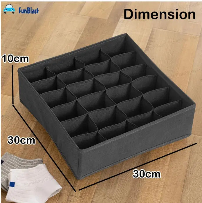 Drawer Organizer Box with 24 Grids (Pack of 3)